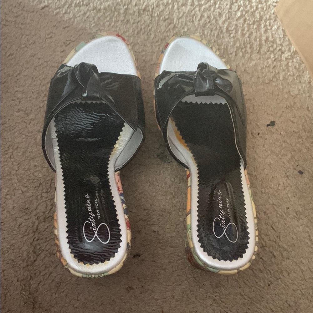 Black Bow Women's Mules by Signature